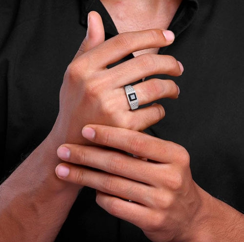 PrimeChain  Silver Thunder Ring For Him,Fixed Size| Gifts for Men and Boys