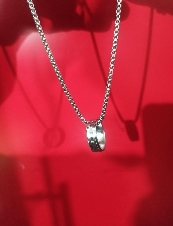 Prime hain Silver Ring with Chain – Adjustable Stylish Finger Ring with Attached Chain for Men & Women – Unisex Punk Gothic Jewelry