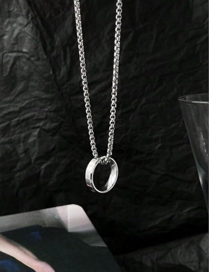 Prime hain Silver Ring with Chain – Adjustable Stylish Finger Ring with Attached Chain for Men & Women – Unisex Punk Gothic Jewelry