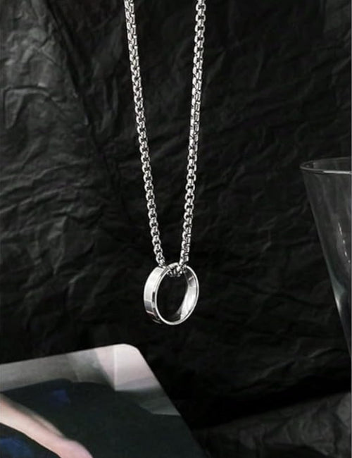 Prime hain Silver Ring with Chain – Adjustable Stylish Finger Ring with Attached Chain for Men & Women – Unisex Punk Gothic Jewelry